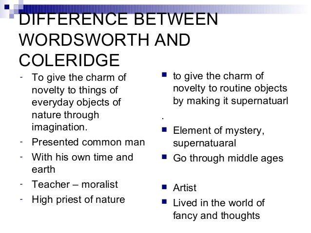 coleridge theory of poetry treatment of nature by coleridge